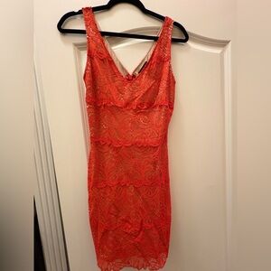 Elegant Red Lace Dress